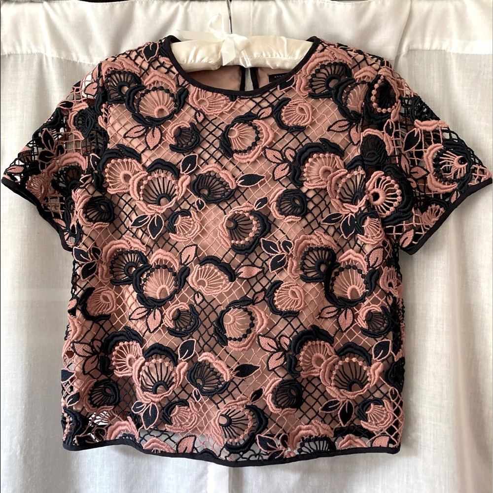 Ann Taylor Lace Detail Top